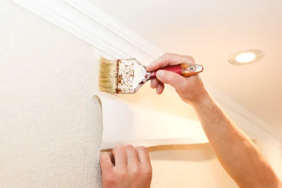 Pose de papier peint à Pezuls — revêtements muraux et toiles de verre